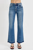 RISEN Full Size Raw Hem Ankle Bootcut Jeans Plus Size Medium