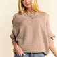 Davi & Dani Round Neck Batwing Sleeve Sweater - DAVERRI FASHIONS