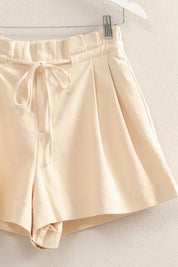 HYFVE High-Waisted Washed Twill Paperbag Shorts | Shorts Daverri Fashions