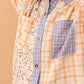 And The Why Floral and Plaid Color Block Shirts with Pocket