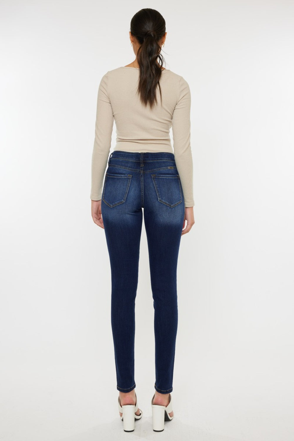 Kancan Mid Rise Gradient Skinny Jeans Jeans