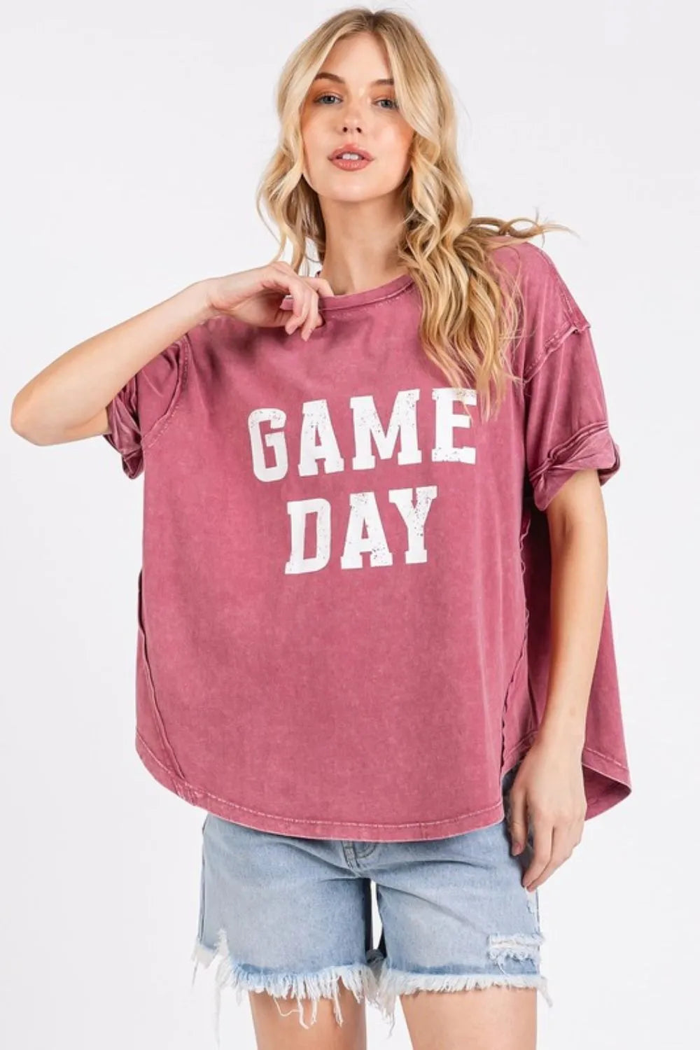 Mittoshop GAME DAY Round Neck Short Sleeve T-Shirt | T-Shirts Daverri Fashions