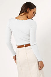 Lettuce Edge Round Neck Long Sleeve Top | Tops Daverri Fashions