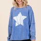 Mittoshop Star Graphic Mineral Wash Long Sleeve Top - DAVERRI FASHIONS