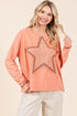 Mittoshop Mineral Wash Star Patch Long Sleeve T-Shirt - DAVERRI FASHIONS