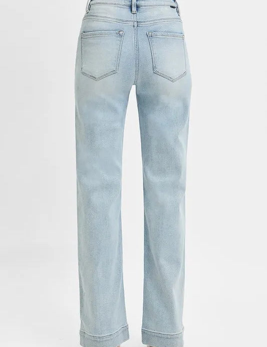 RISEN Full Size Run High Rise Straight Jeans | Daverri Fashions