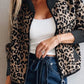 Daverri Fashions Leopard Zip Up Long Sleeve Jacket - DAVERRI FASHIONS