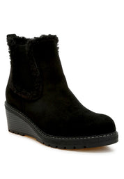 Black Thunderhoof Faux Fur Lined Chelsea Boots | Boots Daverri Fashions