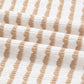 Daverri Fashions white beige striped crinkled cotton knit top
