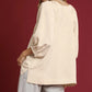 Umgee Satin Jacquard Balloon Sleeve Blouse Blouses