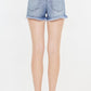 Kancan High Rise Frayed Hem Denim Shorts Denim Shorts