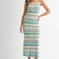 MABLE Lightweight Pointelle Chevron Knit Maxi Dress