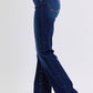 Judy Blue Full Size Raw Hem Straight Leg Jeans Jeans