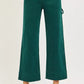 RISEN emerald green high-rise wide-leg crop pants with cargo pockets