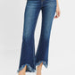 RISEN High Rise Crop Bootcut Fray Hem Jeans