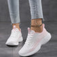 Gradient Lace Up Mesh Breathable Athletic Sneakers - DAVERRI FASHIONS