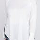 Plus Melange Baby Waffle Long Sleeve Top OFF WHITE Plus Tops