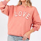 SAGE + FIG LOVE Path Applique Drop Shoulder Sweatshirt - DAVERRI FASHIONS