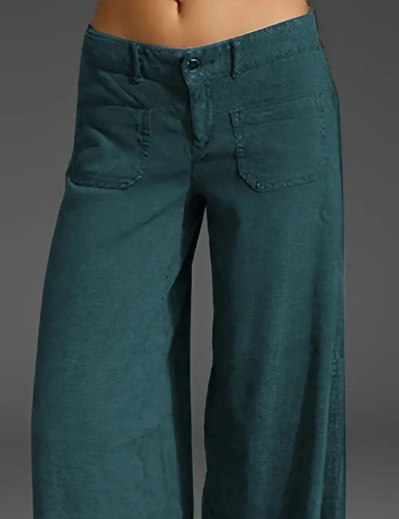 Full Size Wide Leg Jeans with Pockets Plus Size | Jeans Daverri Fashions