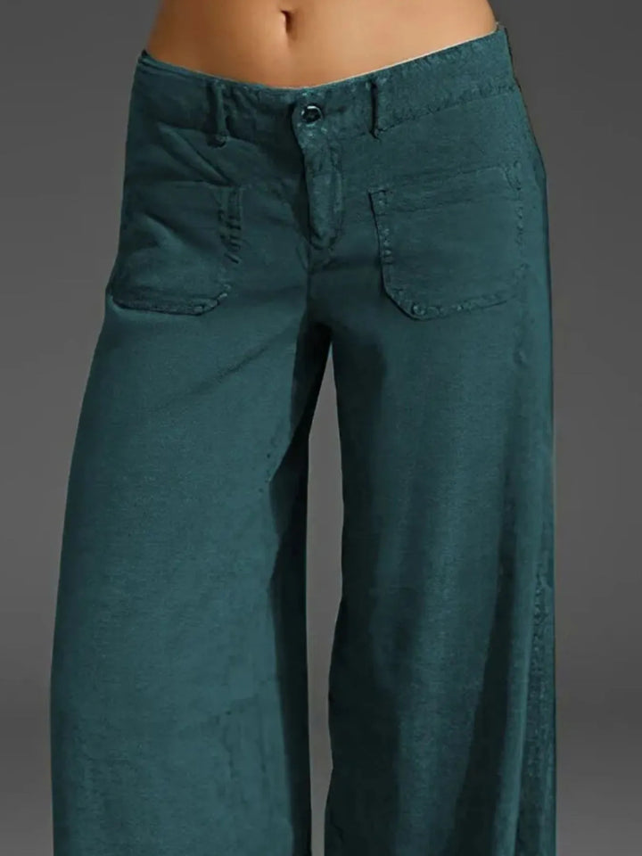 Full Size Wide Leg Jeans with Pockets Plus Size | Jeans Daverri Fashions
