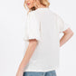 Ces Femme Textured Puff Sleeve Top - DAVERRI FASHIONS