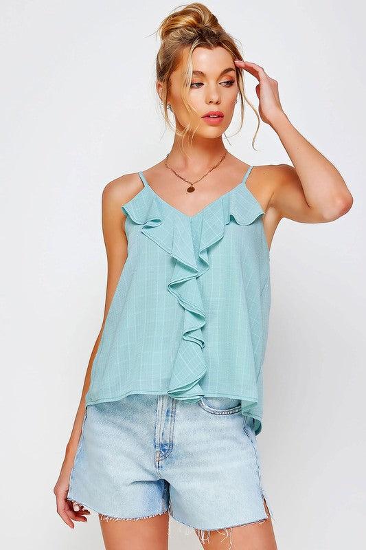 Sweet Generis Ruffle Frill Tank Top Shirts & Tops