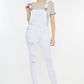 Kancan Distressed Skinny Denim Overalls Overalls