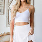 Heimish Full Size High Waist Skort Plus Size Off white Skorts