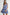 MABLE Floral Print Shoulder Tie Layered Mini Dress Royal Blue