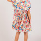 SAGE + FIG Full Size Floral Button-Down Short Sleeve Dress Knee Length Dresses