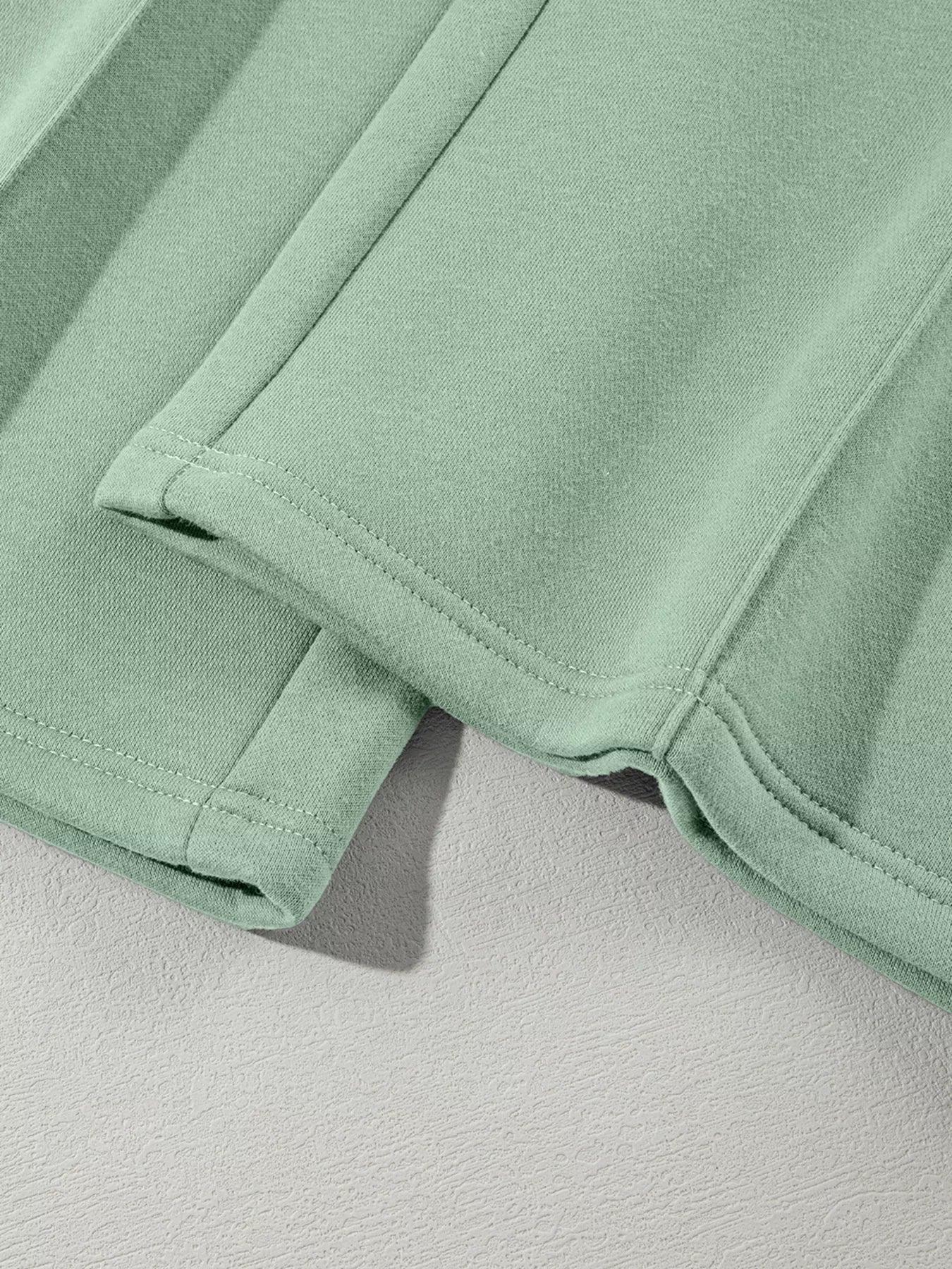 Drop Shoulder Zip Up Jacket and Drawstring Pants Active 2pcs Set - DAVERRI FASHIONS