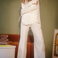 Button Up Long Sleeve Top and Pants Set - DAVERRI FASHIONS