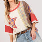 SAGE + FIG Round Neck Plaid Star Patch T-Shirt T-Shirts
