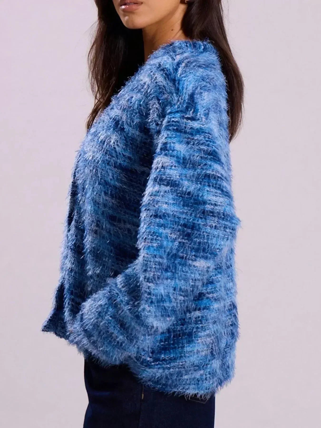 Daverri Fashions Textured Knit Button-Down Cardigan - DAVERRI FASHIONS