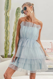 BiBi Sleeveless Layered Organza Dress | Mini Dresses Daverri Fashions
