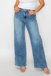 bytos Full Size High Rise Wide Leg Jeans with Pockets | Jeans Daverri Fashions