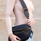 Double Zip Nylon Crescent Crossbody Bag Handbags