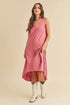Aemi + Co High-Low Hem Scoop Neck Midi Tank Dress - DAVERRI FASHIONS