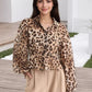 Leopard Button Up Shirt - DAVERRI FASHIONS