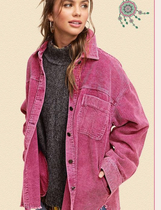 Oversized Corduroy Shacket CANDY Shackets