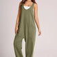 Lovelet Wide Strap Jumpsuit with Pockets - DAVERRI FASHIONS