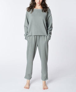 RECYCLED COTTON LOUNGEWEAR SET - DAVERRI FASHIONS