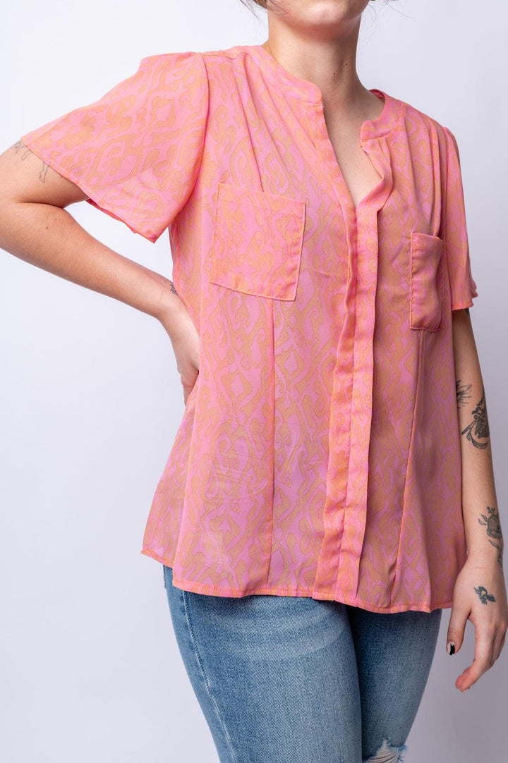 Let Me See You Do It Shawl Neckline Blouse- 6/25/2024 Tops