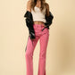 Pink Cargo Slim Boot Jeans DUSTY PINK Cargo Jeans