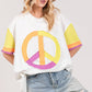 SAGE + FIG Color Block Peace Applique T-Shirt - DAVERRI FASHIONS