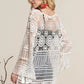 ADORA Front Lace Up Crochet Cover Up Cover-Ups