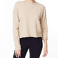 French Terry Long Sleeve Cotton Top TAUPE Sweatshirts