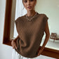 Knit Sweater Vest - DAVERRI FASHIONS