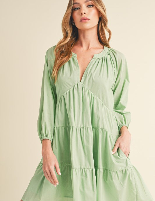 MINT Jenay Tiered Dress | Mini Dresses Daverri Fashions