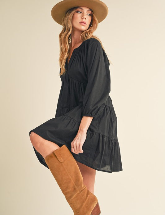 Jenay Tiered Dress | Mini Dresses Daverri Fashions